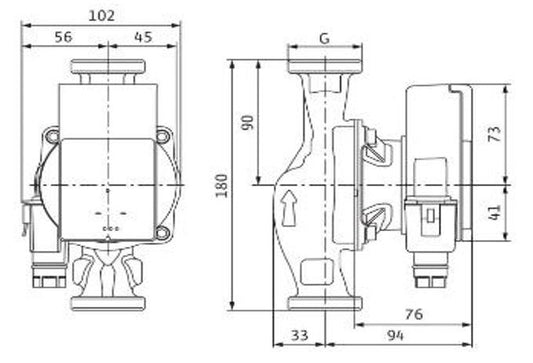 Circulation pump ATMOS PICO 25/1-4, 180 mm