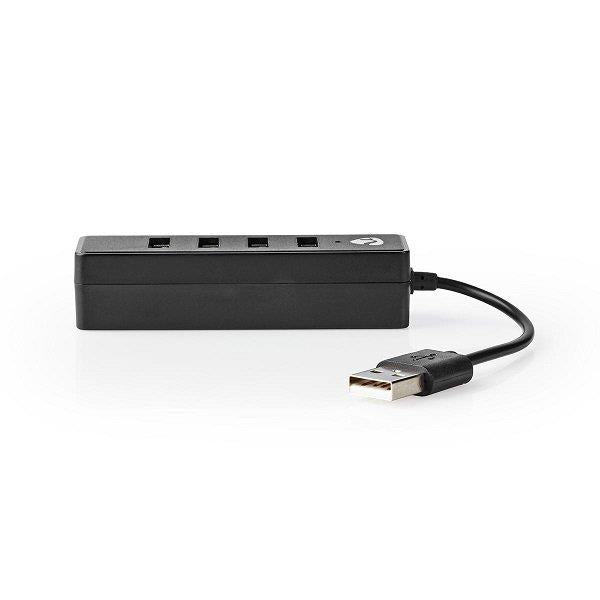 Šakotuvas USB 2.0, 4 prievadai, juodas