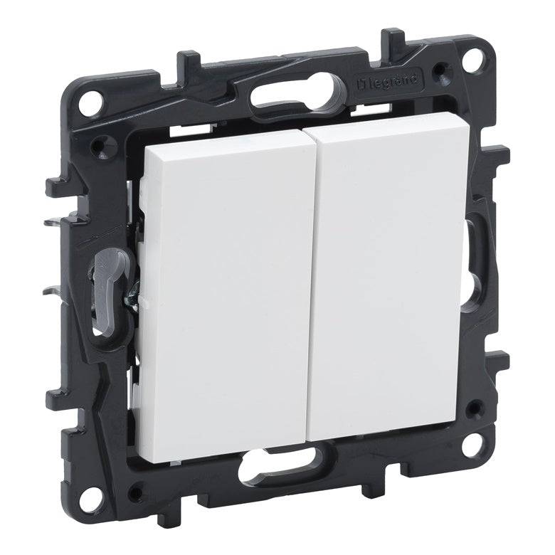 LEGRAND NILOE STEP Switch, 2-gang, white
