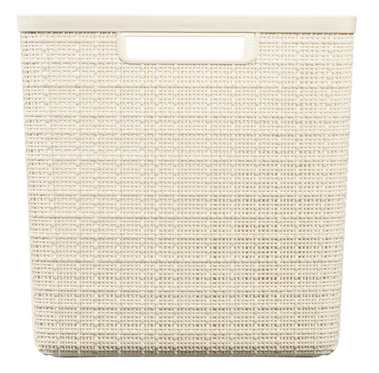 Storage box CURVER JUTE, 17 l, cream, 28×28×27 cm