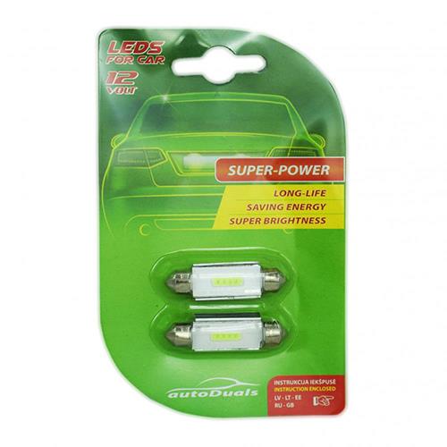 Automobilio lemputė C5W 41MM, LED, balta, 12 V
