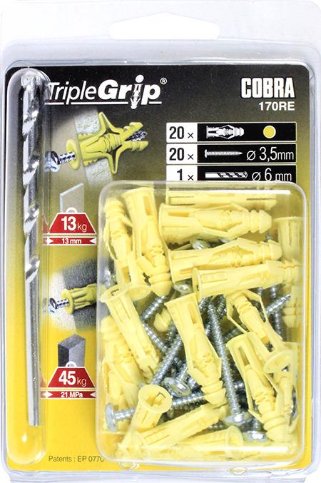 Įvarai GKP, 3,5 x 29 mm, plastikiniai, 20 vnt.