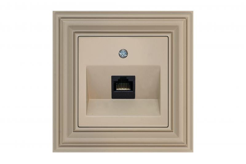 Computer socket LIREGUS RETRO, cream color