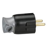 Kištukas kampu LEGRAND, 16A, 230V, juodos spalvos