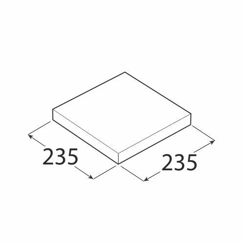 Lentyna Velano FS 24/24, tamsiai ruda, 23.5x23.5x3.8 cm
