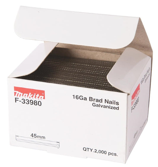 Nails for Paneling Makita 16GA F-33980, 45 mm x 1.6 mm