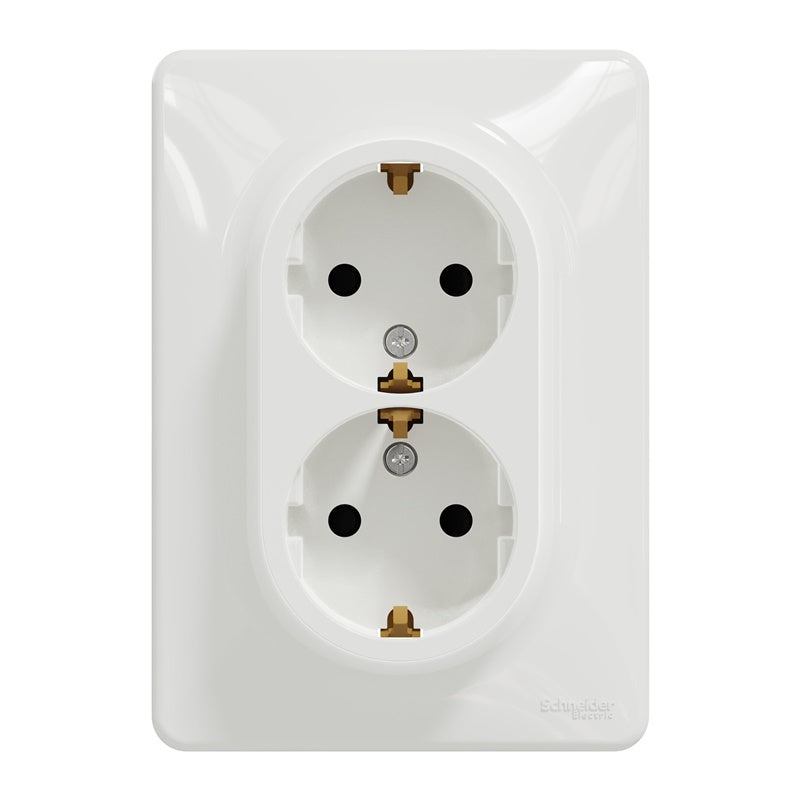 Double socket SCHNEIDER SEDNA DESIGN, white