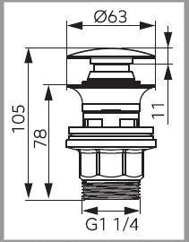Ferro S289BL-B Bottom valve