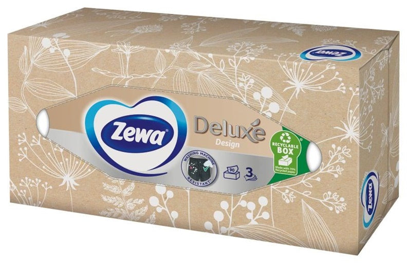 Chusteczki jednorazowe ZEWA DELUXE, 3 warstwy, 90 szt.
