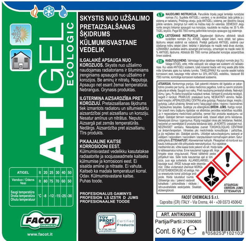 Antifreeze, Facot ANTIK006KE, 6 l