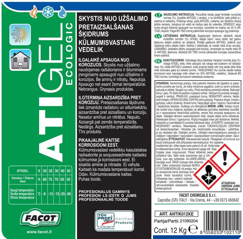 Antifreeze, Facot ANTIK012KE, 12 l