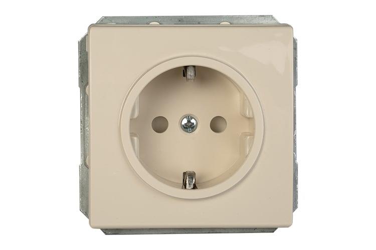 Wall Socket VILMA ST150, grounded, cream