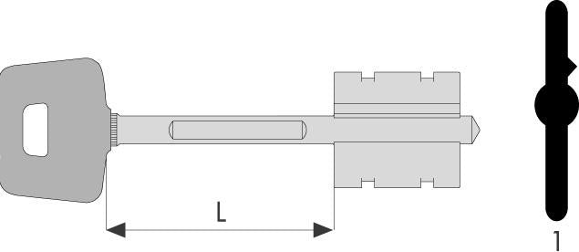 Cisa 00162.00.1 Key Blank, 1 pc.