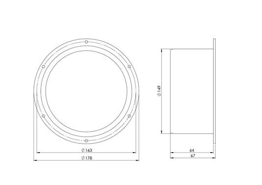 EUROPLAST VF150 Ventilation Adapter, D150