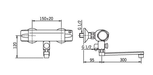 Termostatyczna bateria wannowa Oras Nova 7446X