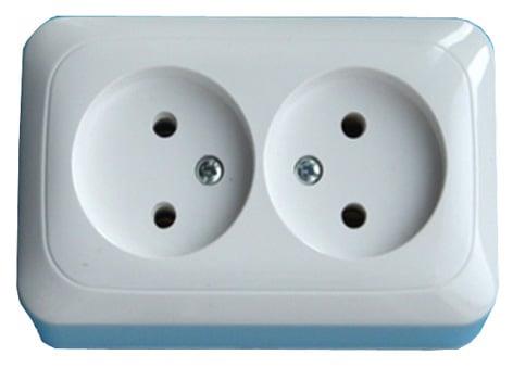 LIREGUS ALFA double socket, white