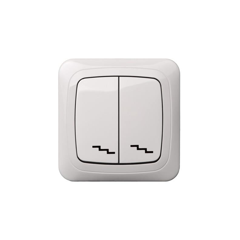 Switch LIREGUS ALFA, 2-gang, white