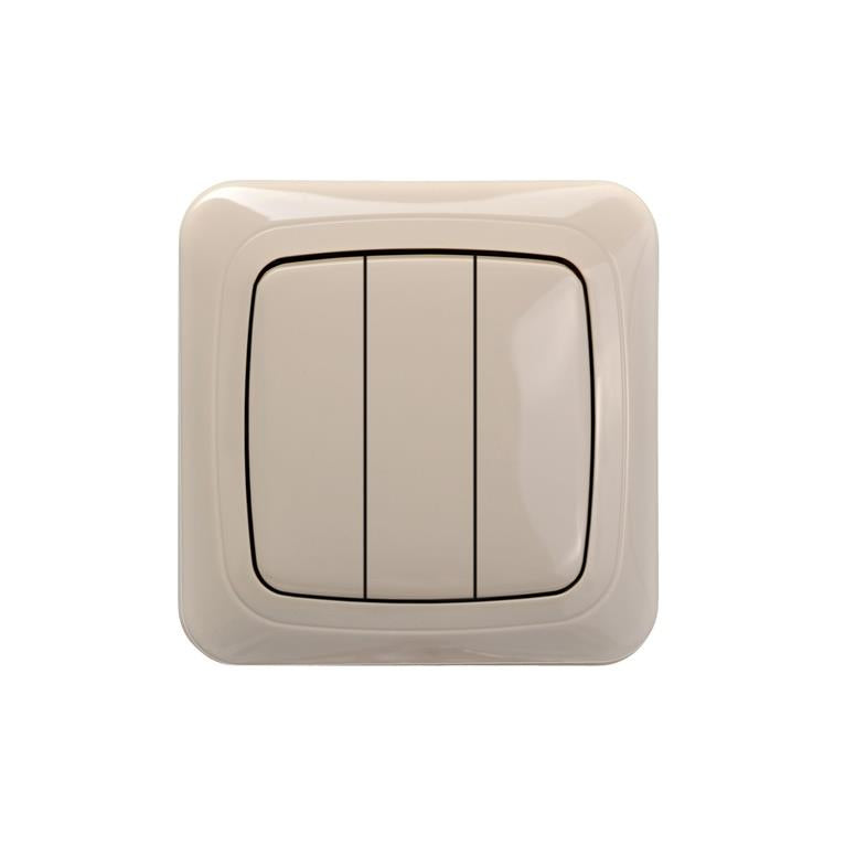 LIREGUS ALFA 3-gang switch, beige