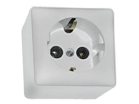 Socket LIREGUS DELTA, with earth, white