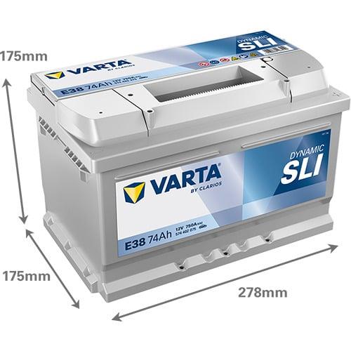 Akumuliatorius Varta SD E38, 74 Ah, 750 A, 12 V