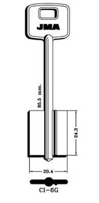 Key blank Jma CI-6G, 1 pc.