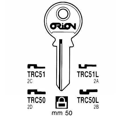 Key blank Jma Tri Circl TRC51/TRI-9D, 1 pc