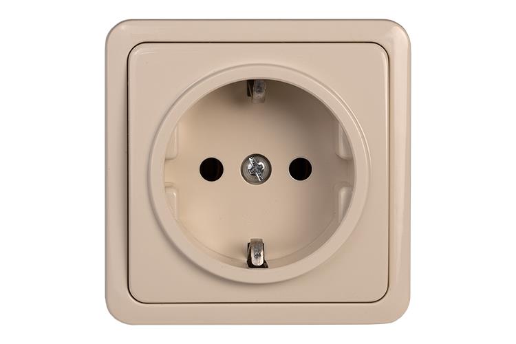 Socket VILMA SL+250, earthed, ivory