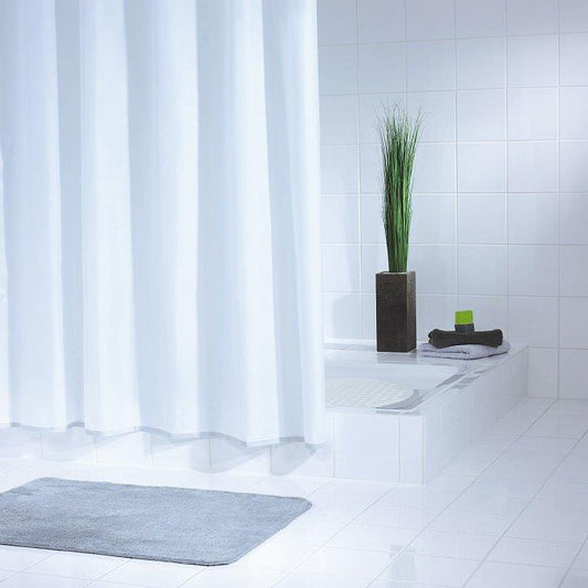 Shower curtain RIDDER UNI WHITE 131311, white, 200×180 cm