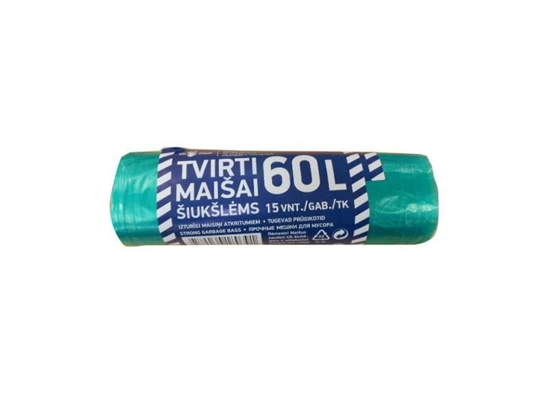 Worki na śmieci, 60 l, 15 szt., różne kolory, 12MK