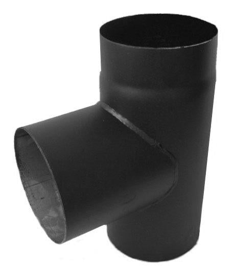Trójnik WADEX, 90°, D 130 mm, czarny