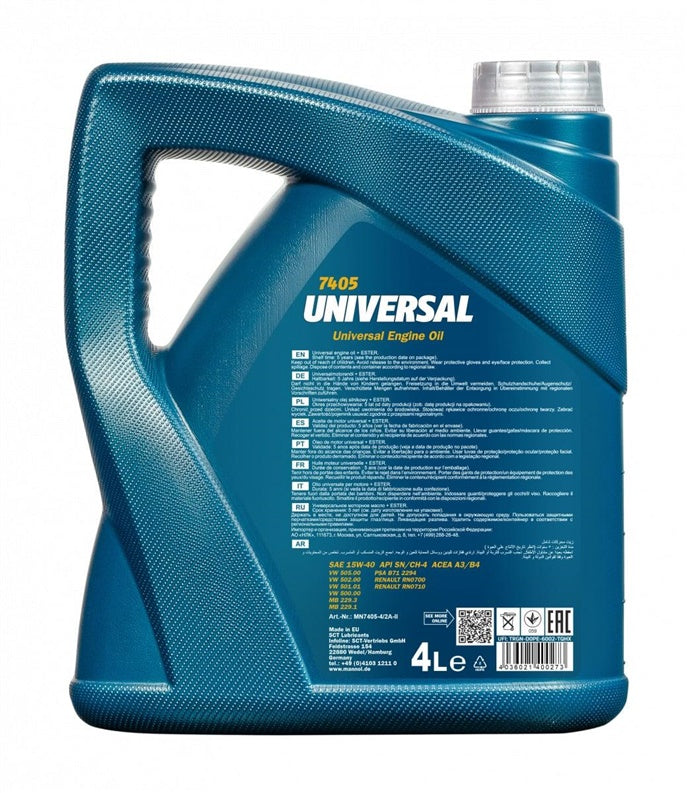 Car Engine Oil Mannol Universal, 15W-40, 5 l