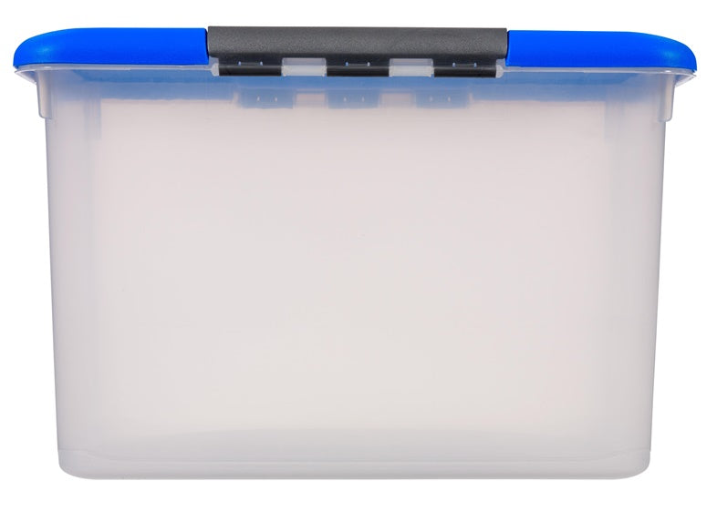 Storage box CURVER, 15 l, clear, blue, 37.4×28×21 cm