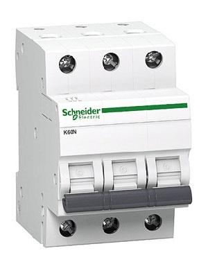 Automatic circuit breaker Schneider K60N, 3P, C, 6kA, 16 A