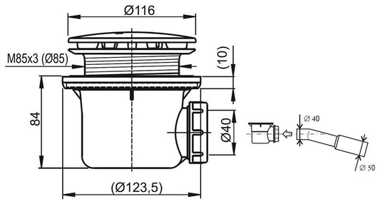 Syfon Ravak Professional 90