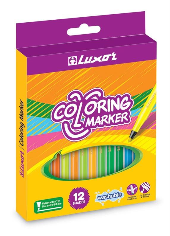 Felt-tip pens Luxor, 12 pcs