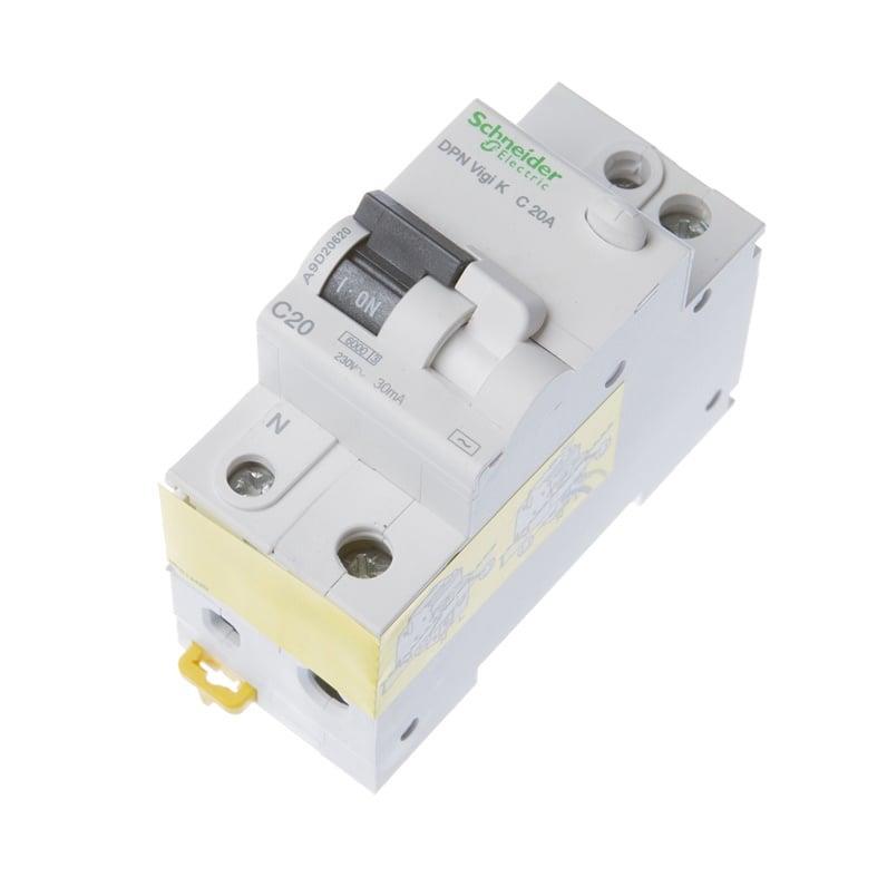 Wyłącznik różnicowoprądowy Schneider A9D20620, 2P, 20A, 240V, 30mA