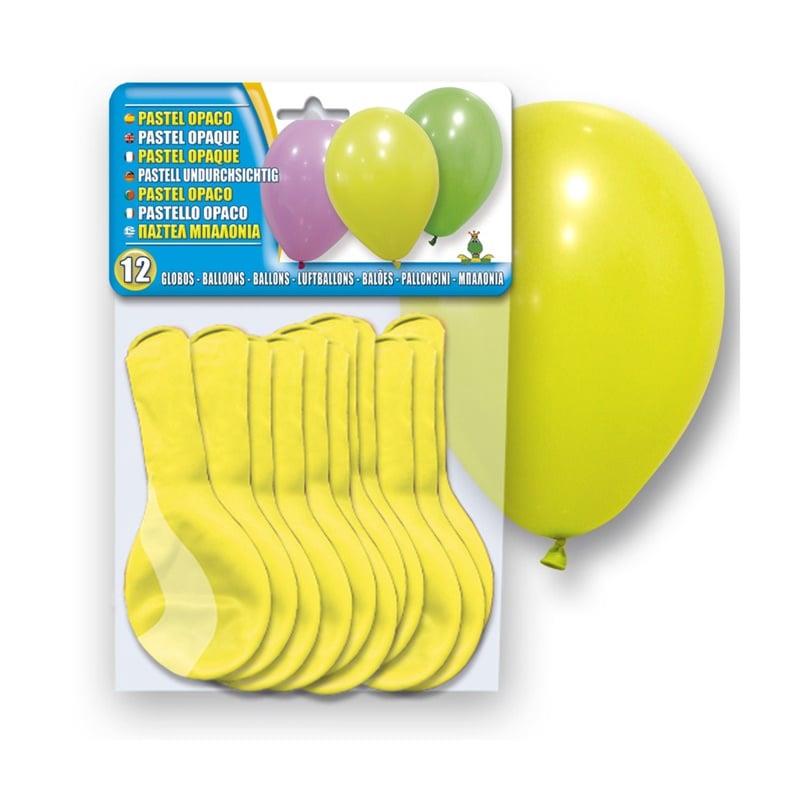 Balony w kolorze żółtym, 12 szt.