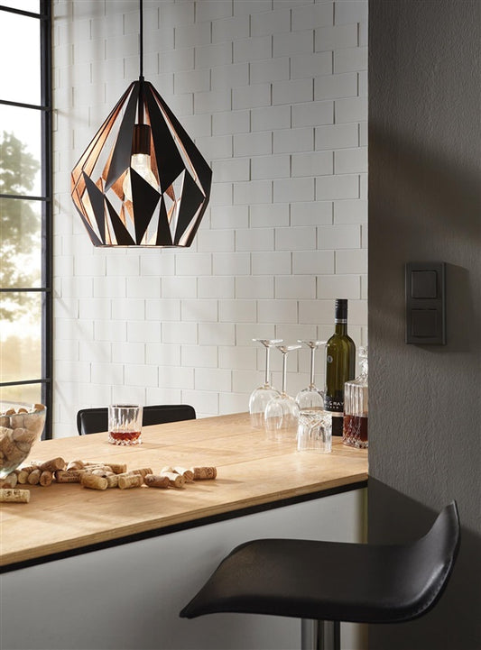 Eglo Carlton pendant light, 60W, E27, 49254