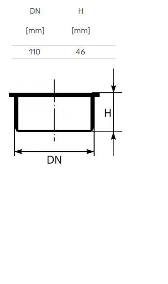 Vidaus kanalizacijos aklė Ultra dB, Ø 110 mm