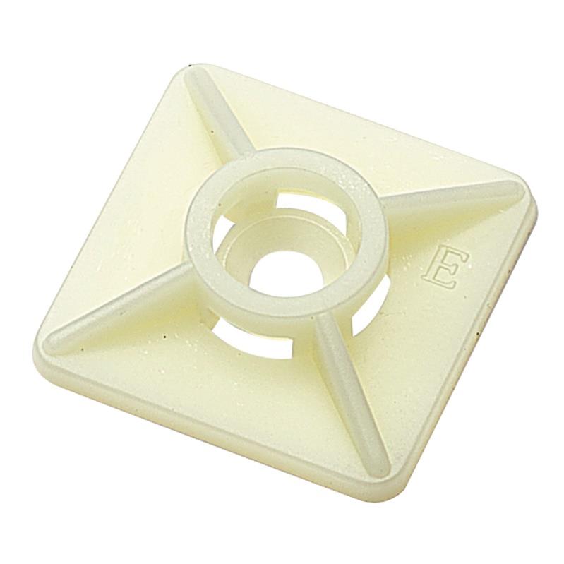 Cable tie mounts, adhesive, 4.8 x 27 mm, 100 pcs