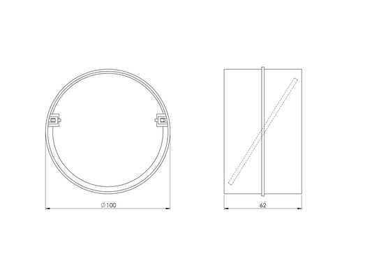 Ventiliacijos tarpmovė EUROPLAST AV100, D100