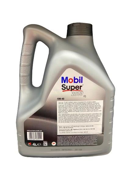 Car engine oil Mobil Super 2000x1, 10W-40, 4 l