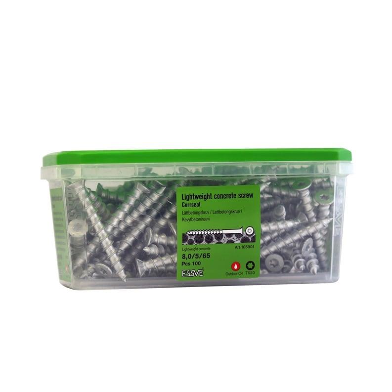 FIBO sraigtas CorrSeal 8x65, 100 vnt.