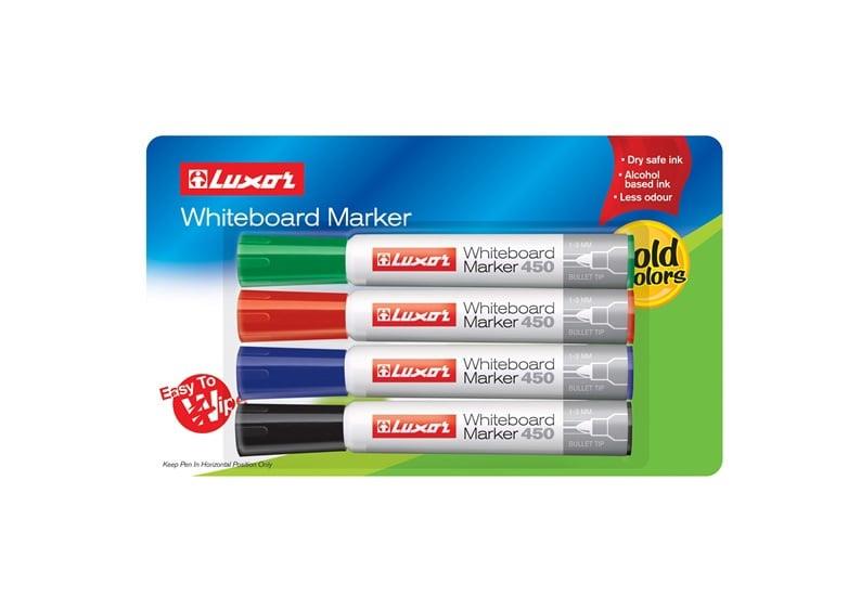 Whiteboard marker set Luxor, 4 pcs