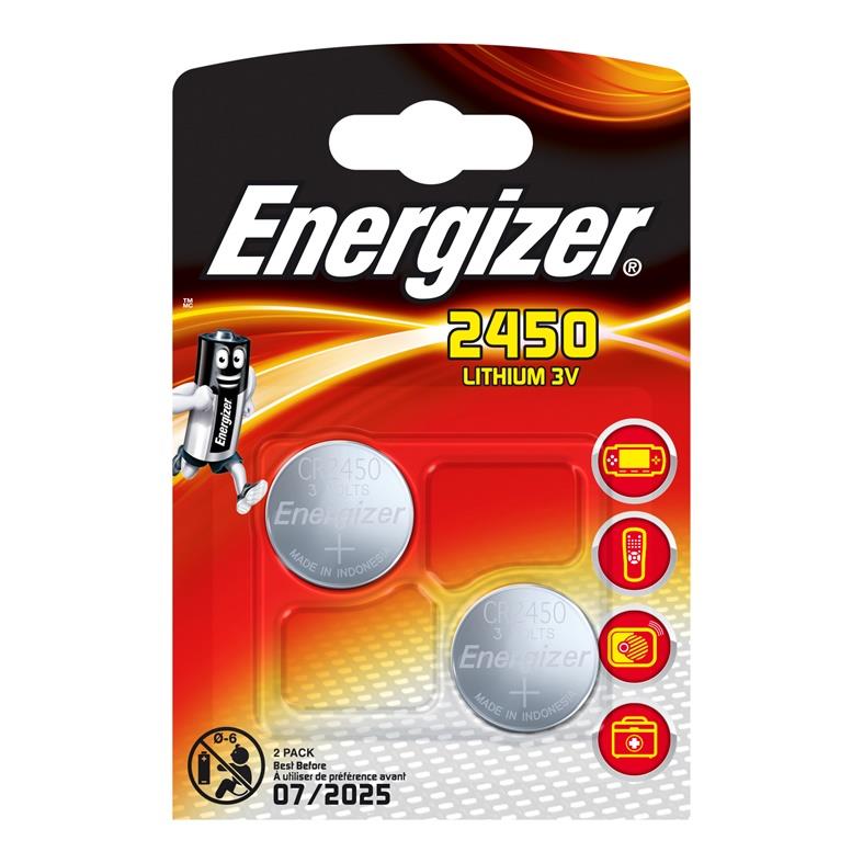 Baterie ENERGIZER CR2450, 3V, 2 szt.