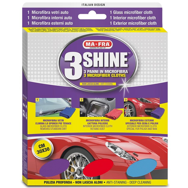 Ma-Fra 0309 car cleaning cloths, 3 pcs.