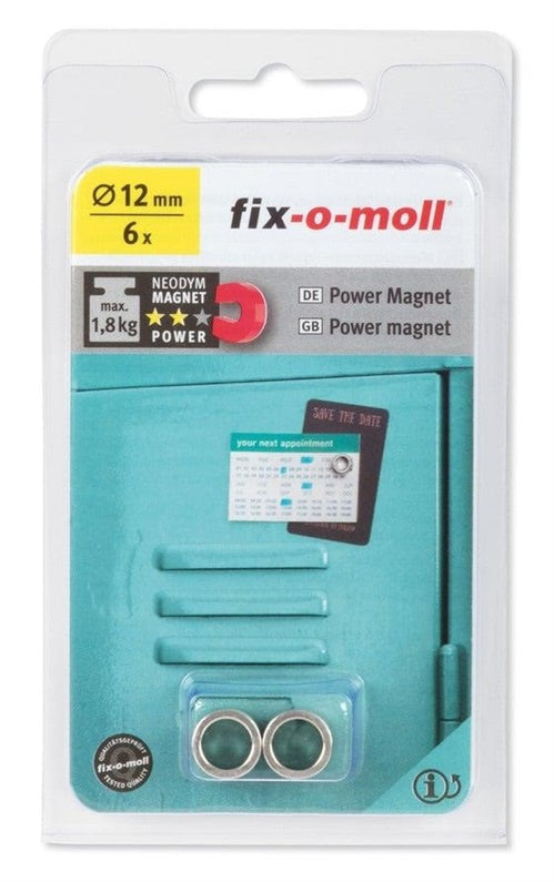 Magnets Fix-O-Moll 3562809, 12 mm, 6 pcs.