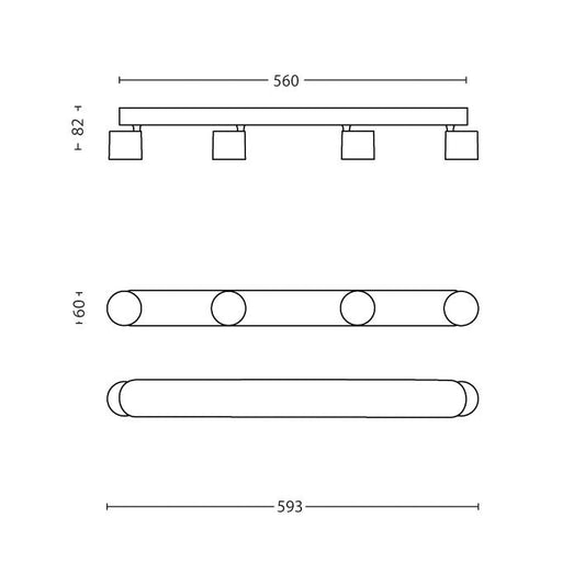 Reflektor PHILIPS STAR 562443116, 4 × 4,5 W, LED