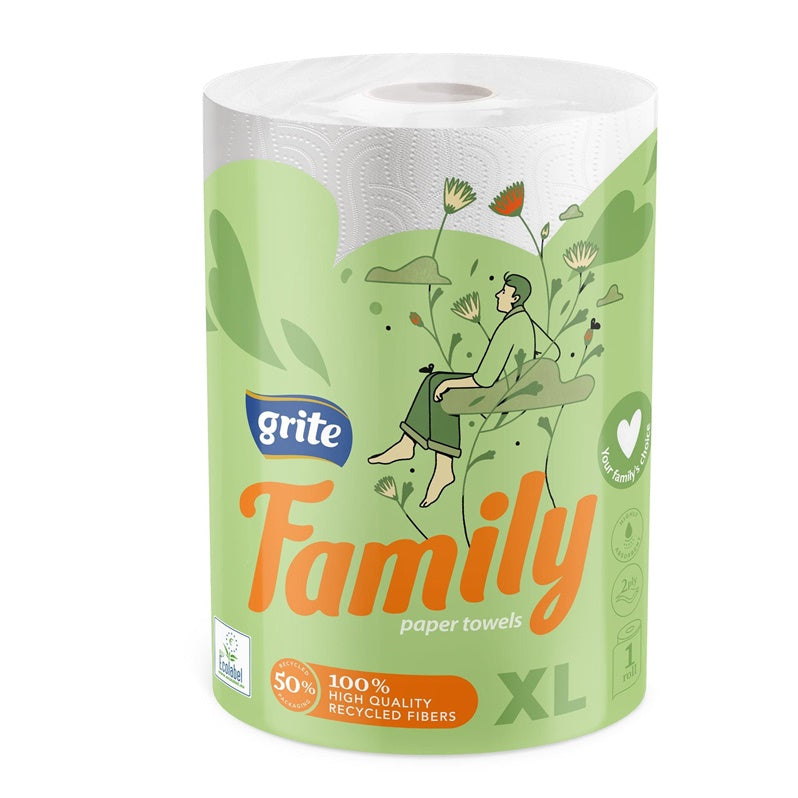 Popierinis rankšluostis Grite Family XL, 2 sl.