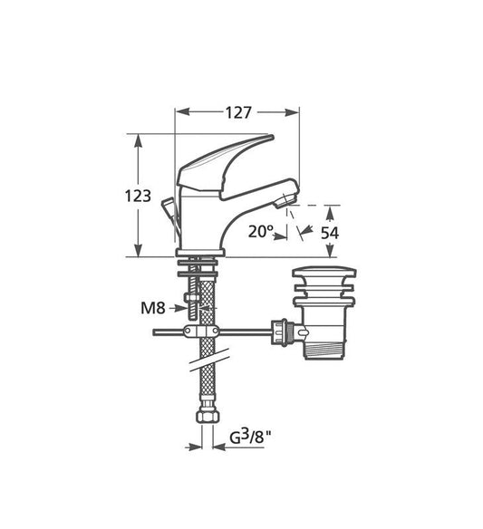 Bateria umywalkowa Jika Talas H3111N10041101